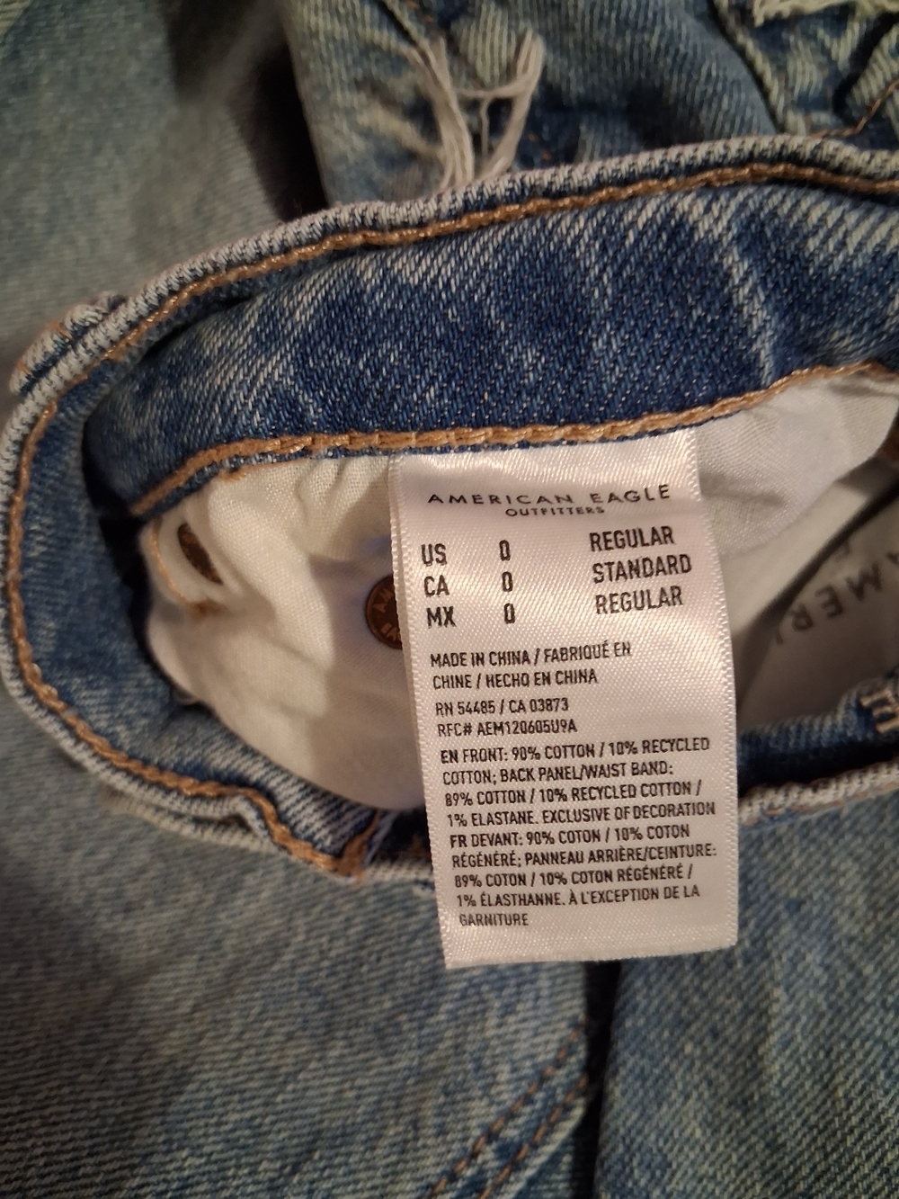 American Eagle Outfitters Strigid High Rise Baggy Straight Distressed Jeans - Picture 11 of 11